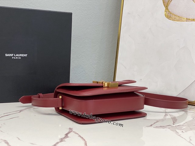YSL专柜款女包 聖羅蘭經典款MONOGRAM金屬旋扣小號郵差包 YSL肩背斜挎包 634306  jjh1084